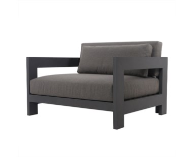 Hamilton Alu Lux 1 Seater - Charcoal / Canvas Natural
